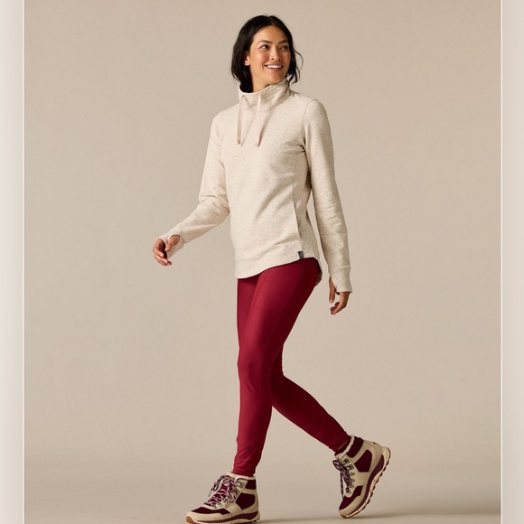 Women's L.L.Bean Cozy Mixed-Knit Pullover gray birch heather Medium Tall - Picture 2 of 12